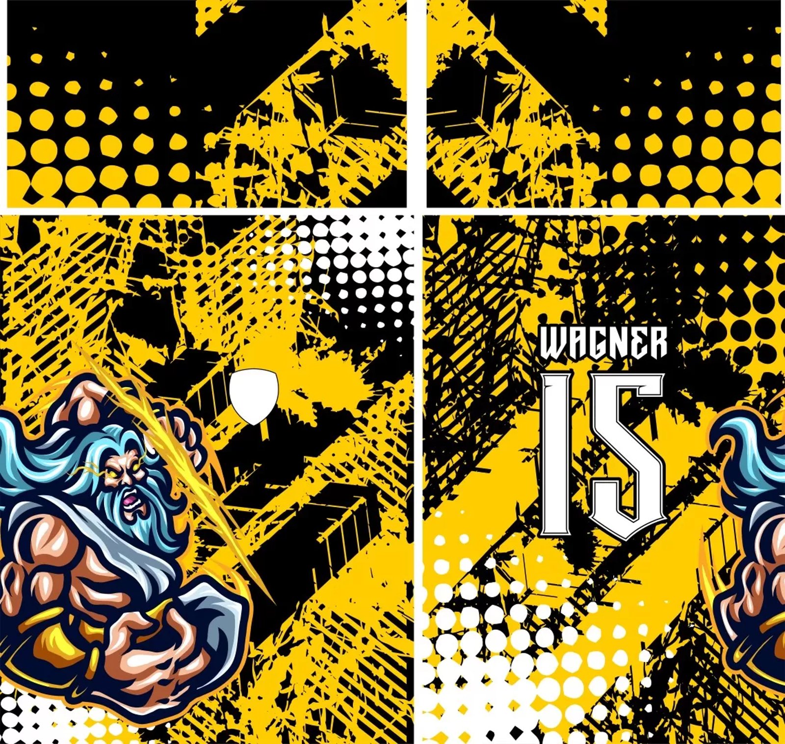 Arte Vetor Camisa para InterClasse Zeus Ataque Raio 2023