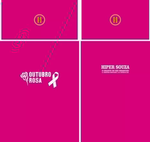 Arte Vetor Camisa Outubro Rosa Novembro Azul 2023 M5
