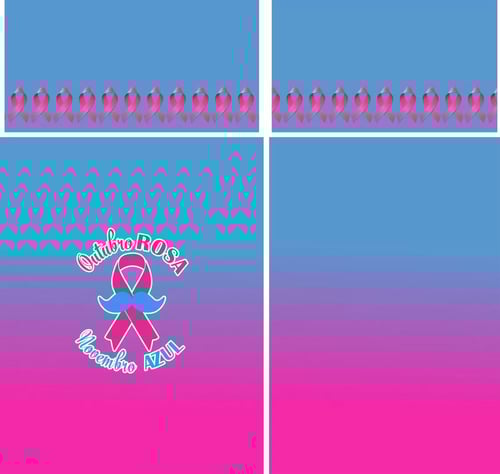 Arte Vetor Camisa Outubro Rosa Novembro Azul 2023 M6