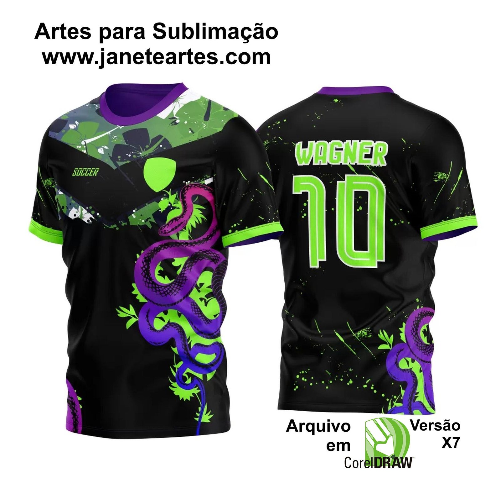 Arte Vetor Camisa Floral Cobra InterClasse 2023 Modelo 3