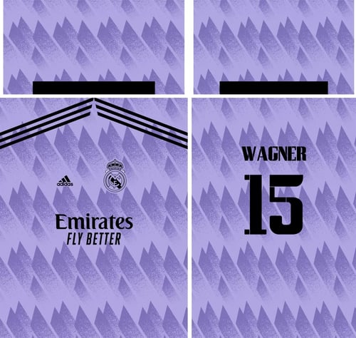 Arte Vetor Camisa Real Madrid II 2022 - 2023 Roxa