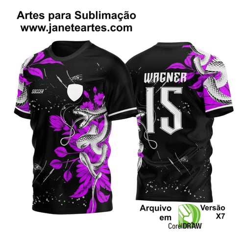 Arte Vetor Camisa Para InterClasse Cobra Floral Preto Chinês Ataque 2023 Rosa