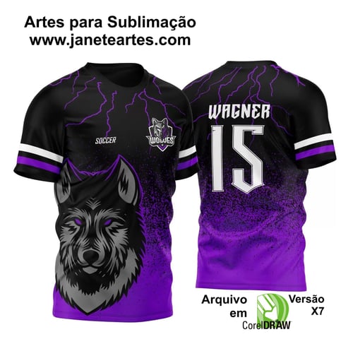  Arte Vetor Camisa para InterClasse Lobo Particulas Ataque 2023