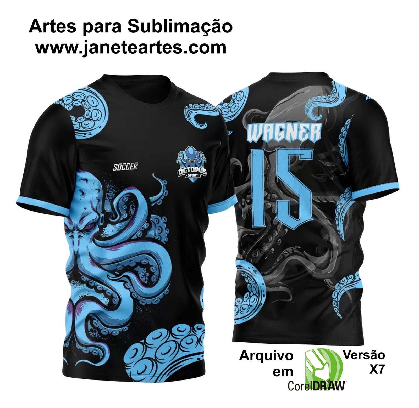 Arte Vetor Camisa para InterClasse Polvo Azul 2023