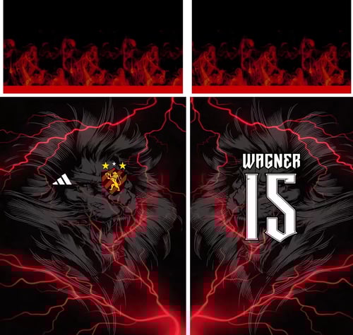 Arte Vetor Camisa Sport Club do Recife Conceito Raios 2023