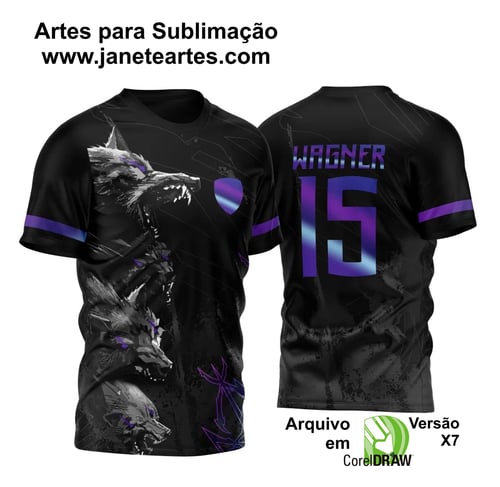 Arte Vetor Camisa para InterClasse Lobos Holográfico Novo