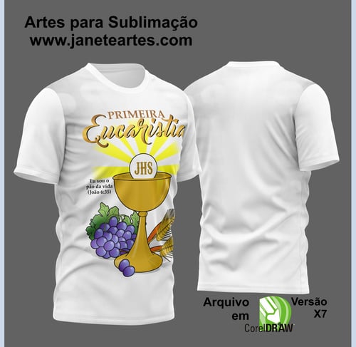 Arte Vetor Camisa Para Primeira Eucaristia Primeira Comunhão 2023 Modelo 5