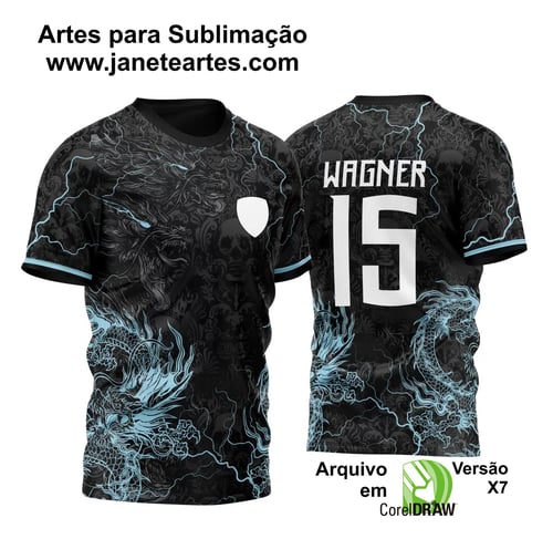 Arte Vetor Camisa para InterClasse Dragões e Raios M2 2023