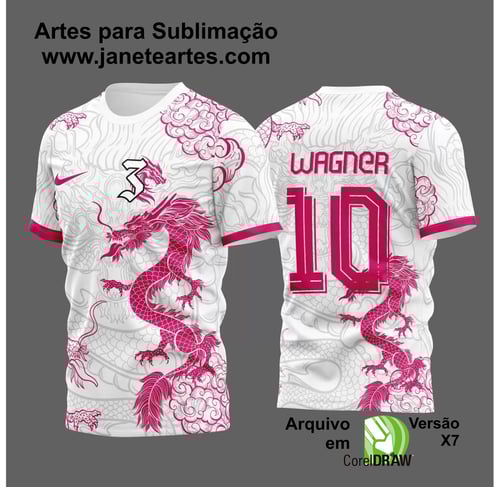 Arte Vetor Camisa Para InterClasse Dragão Rosa B 2023