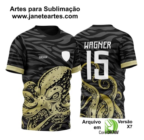Arte Vetor Camisa Para InterClasse 2023 Polvo Dourado