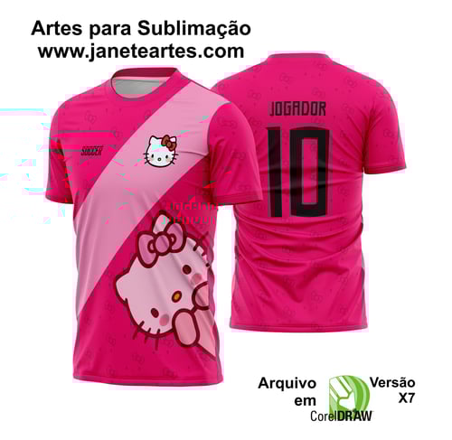 Arte Vetor Camisa Para InterClasse Hello Kitty 2023 Rosa