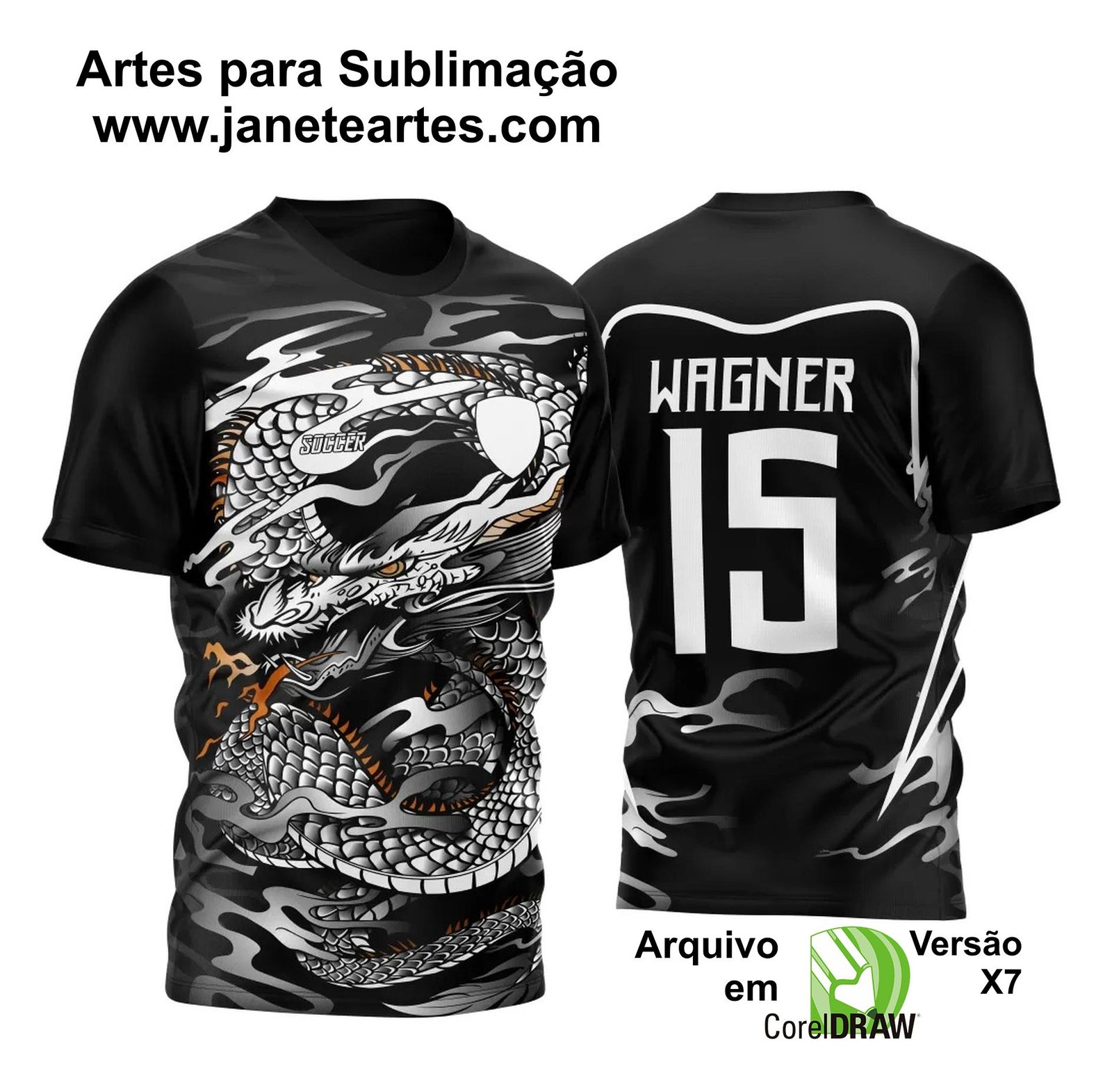 Arte Vetor Camisa Para InterClasse Dragão Venus 2023 - Janete Artes