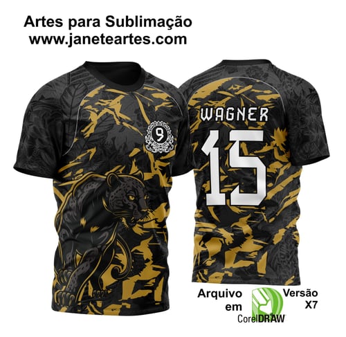 Arte Vetor Camisa Para InterClasse Pantera Nono Ano 2023 Modelo Dourada