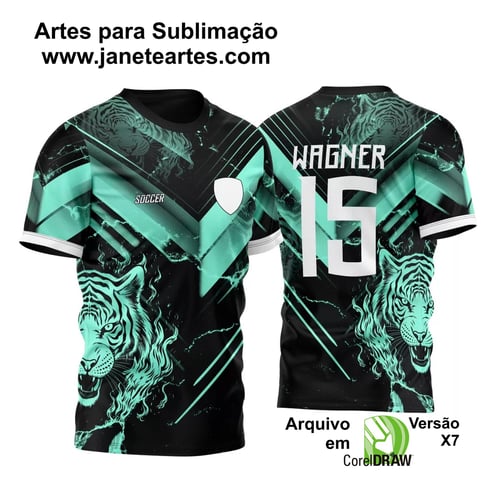 Arte Vetor Camisa Para InterClasse Tigres Verdes 2025