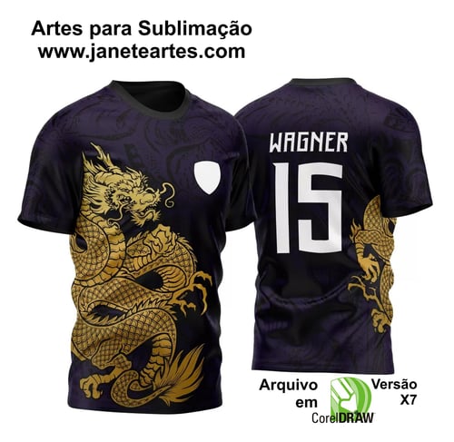 Arte Vetor Camisa Para InterClasse Dragão Dourado Vol 002 2023