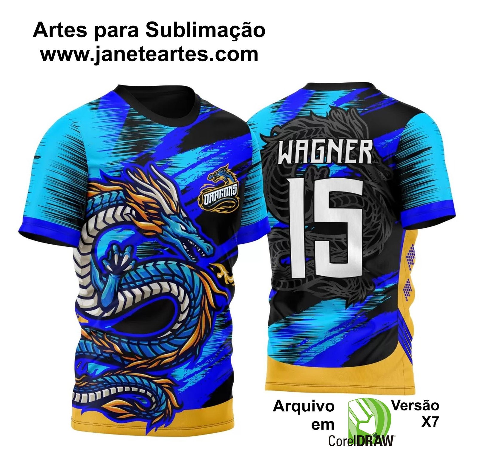 Arte Vetor Camisa: Desperte o Dragão da Sua Atlética! Preta