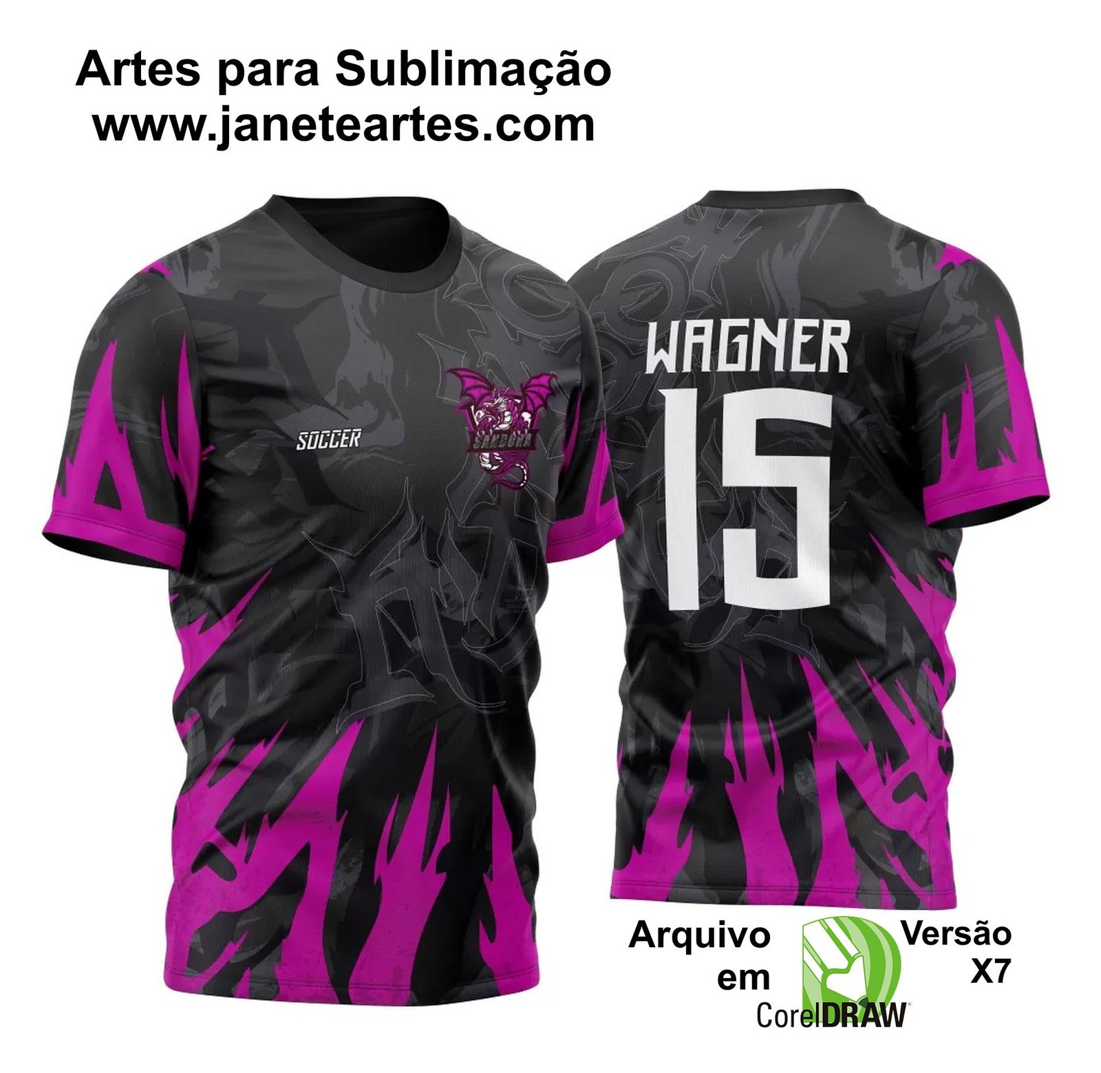 Arte Vetor Camisa Para Atlética Acadêmica e InterClasse Dragão 2023