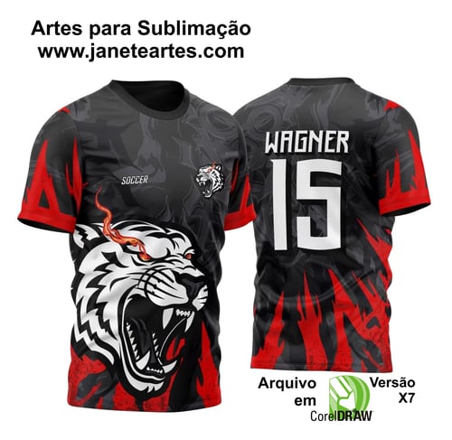 Arte Vetor Camisa Para Atlética Acadêmica e InterClasse Tigre Branco 2025