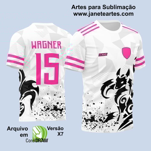 Arte Vetor Camisa Para Atlética Acadêmica e InterClasse - Template Camisa - Raposa Black - Vetor 2023