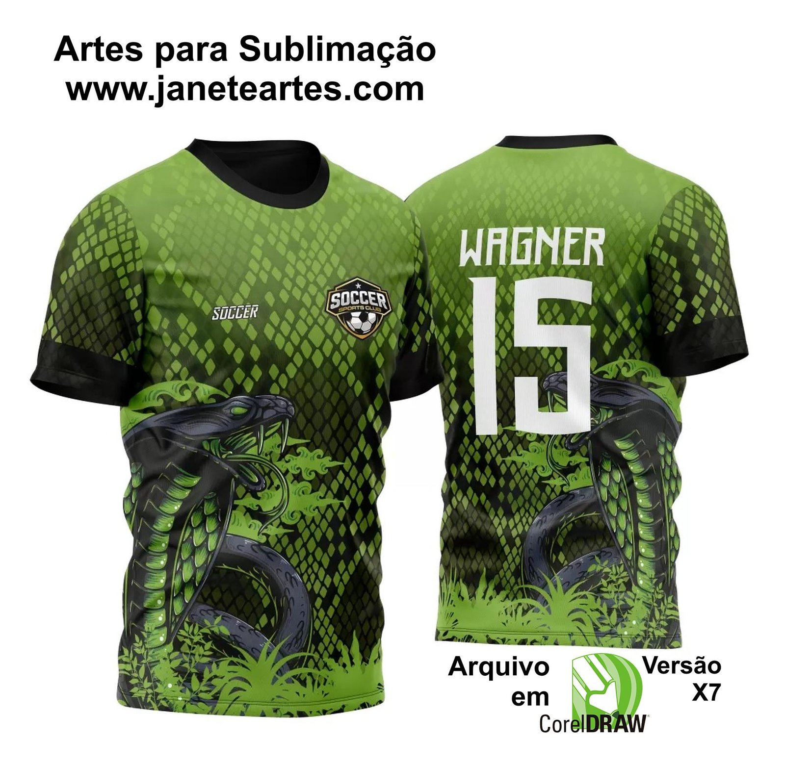 Arte Vetor Camisa Para Atlética Acadêmica e InterClasse Cobra Naja 2023