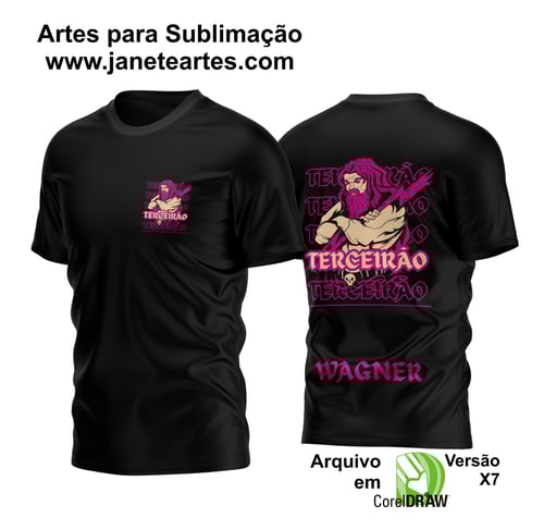 Arte Vetor Camisa Terceirão Zeus Cor Rosa 2023