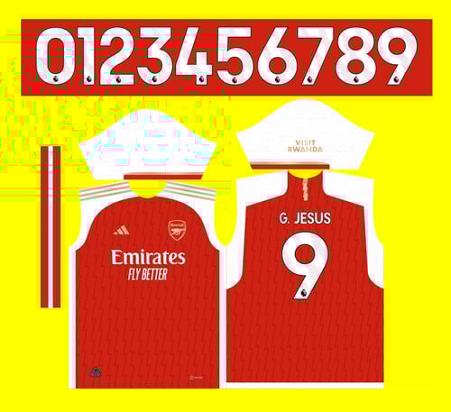 Arte Vetor Camisa Arsenal Titular 2023-24