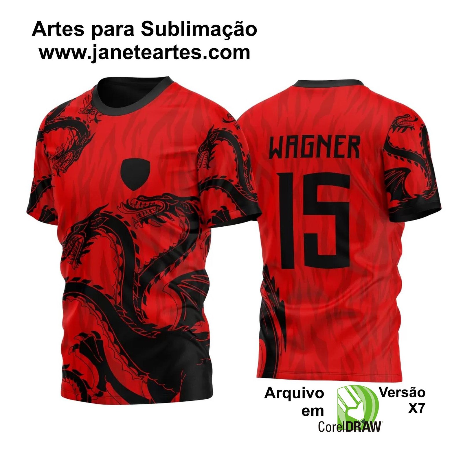 Arte Vetor Camisa Para Atlética Acadêmica e InterClasse Dragão 2023