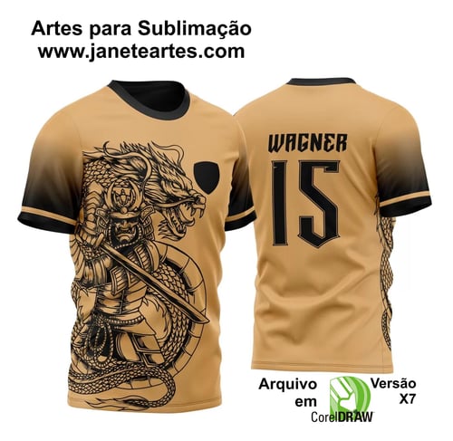 Arte Vetor Camisa Para Atlética Acadêmica e InterClasse Dragão Samurai 2023 Arte Vetor Camisa Para Atlética Acadêmica e InterClasse Dragão Samurai 2023