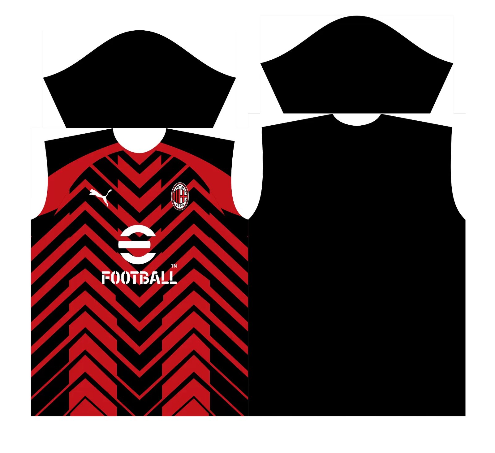 Arte Vetor Camisa Time AC Milan Pré-Jogo 2023-24