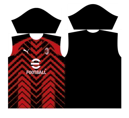 Arte Vetor Camisa Time AC Milan Pré-Jogo 2023-24