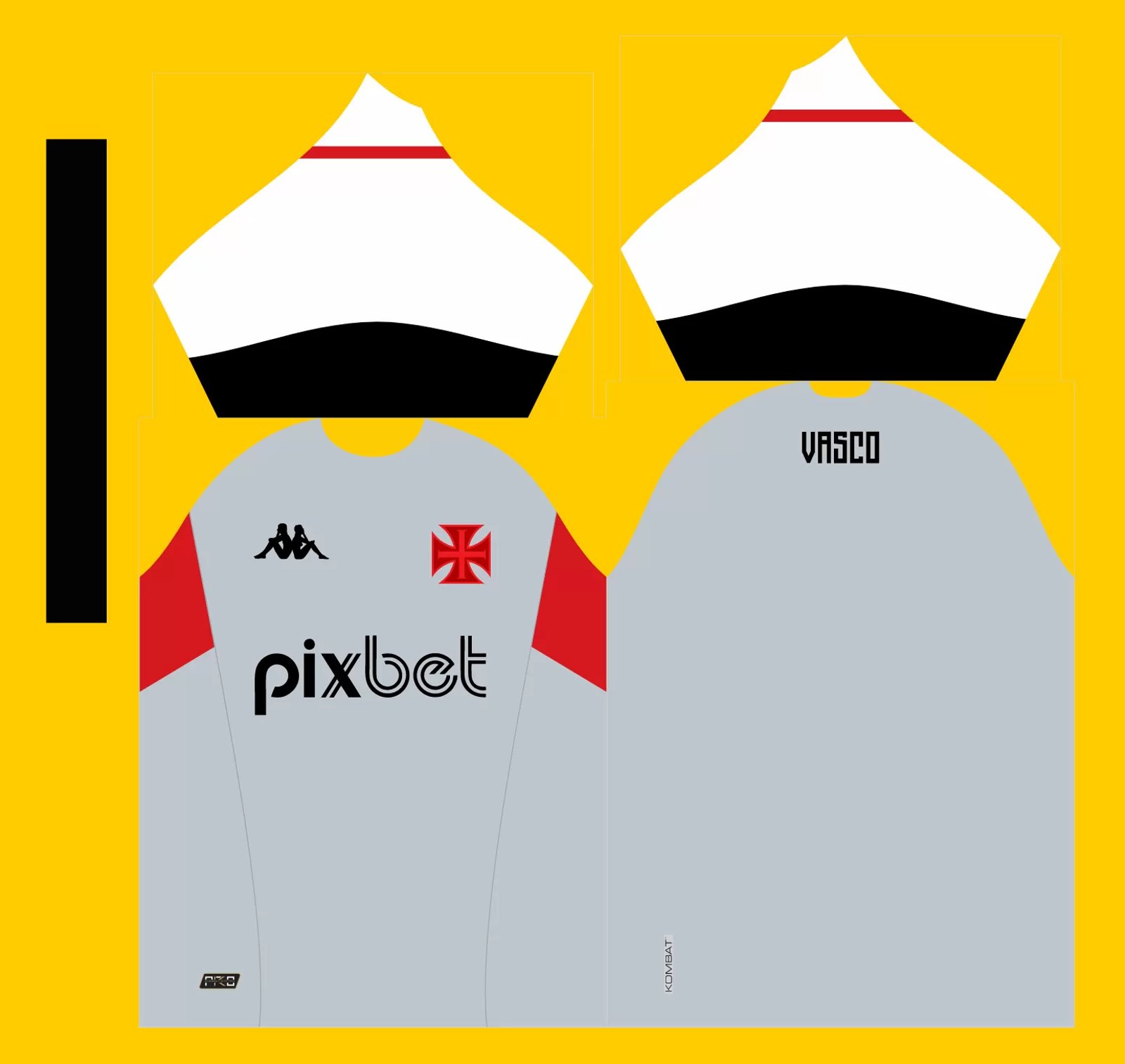 Arte Vetor Camisa Time Vasco da Gama Treino 2023