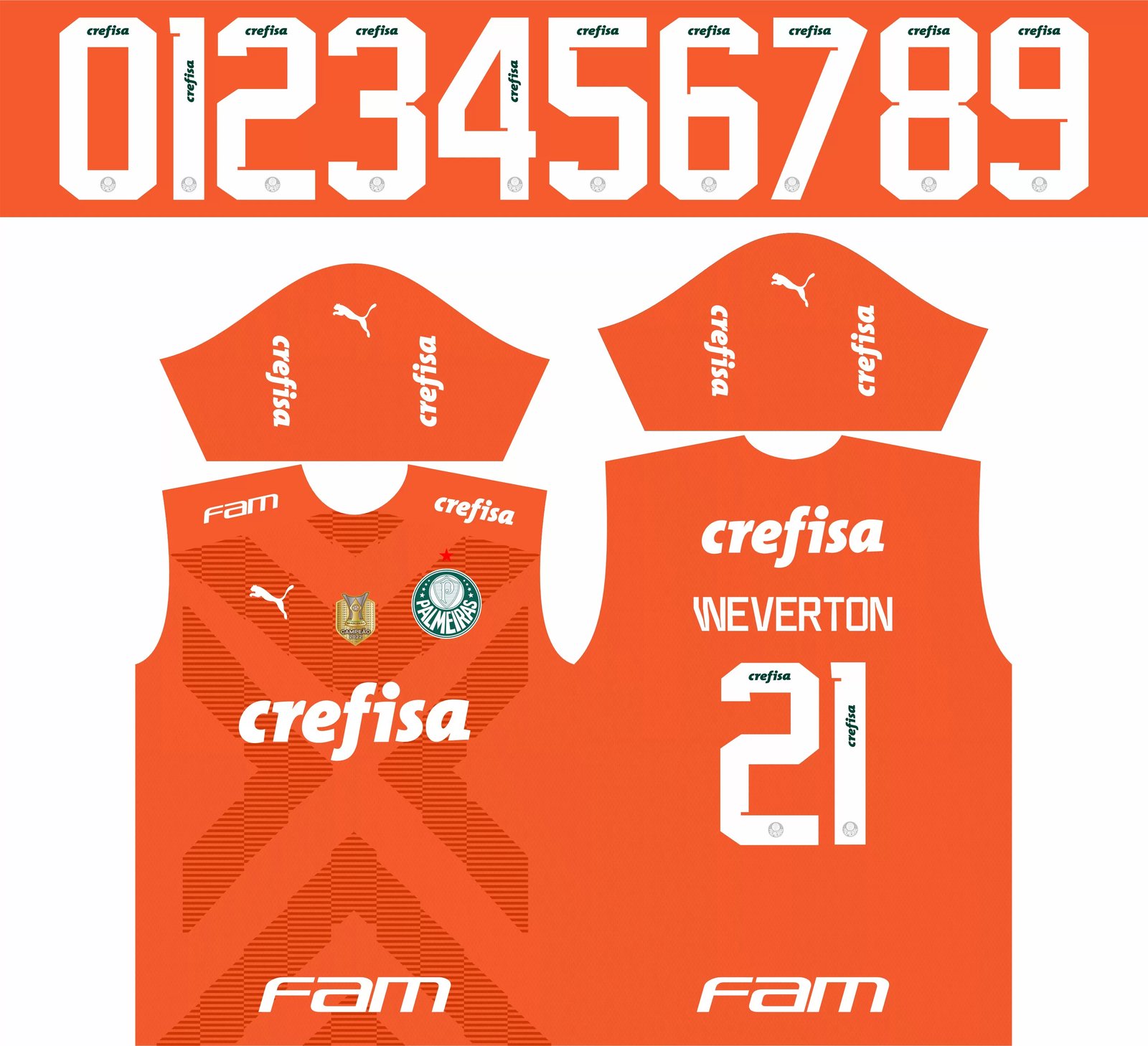 Arte Vetor Camisa Time Palmeiras Goleiro 2023