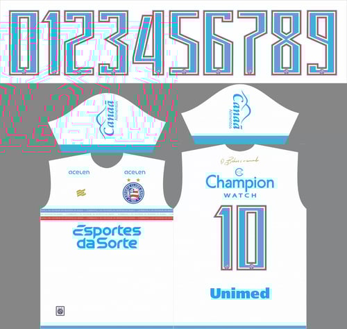 Arte Vetor Camisa Time Bahia Titular 2023-24 x7