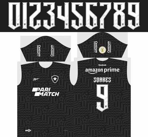 Arte Vetor Camisa Botafogo Reserva 2023-2024