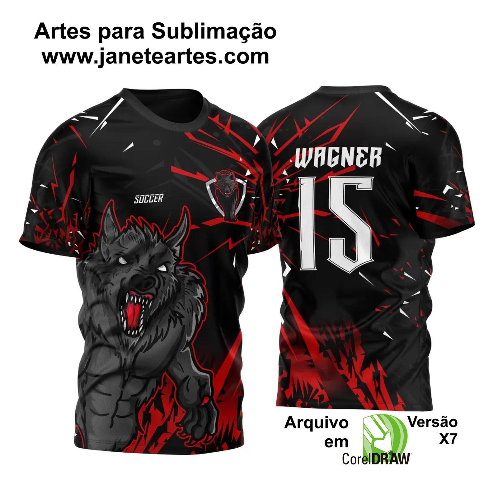 Arte Vetor Camisa InterClasse Lobo
