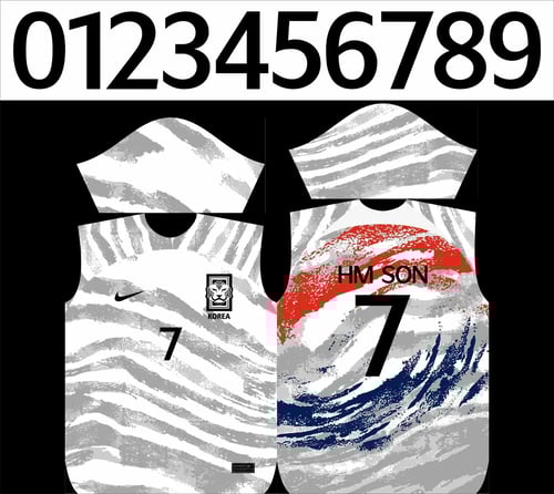 Arte Vetor Camisa Coreia do Sul Pré-Jogo 2022-23 Arte Vetor Camisa Coreia do Sul Pré-Jogo 2022-23