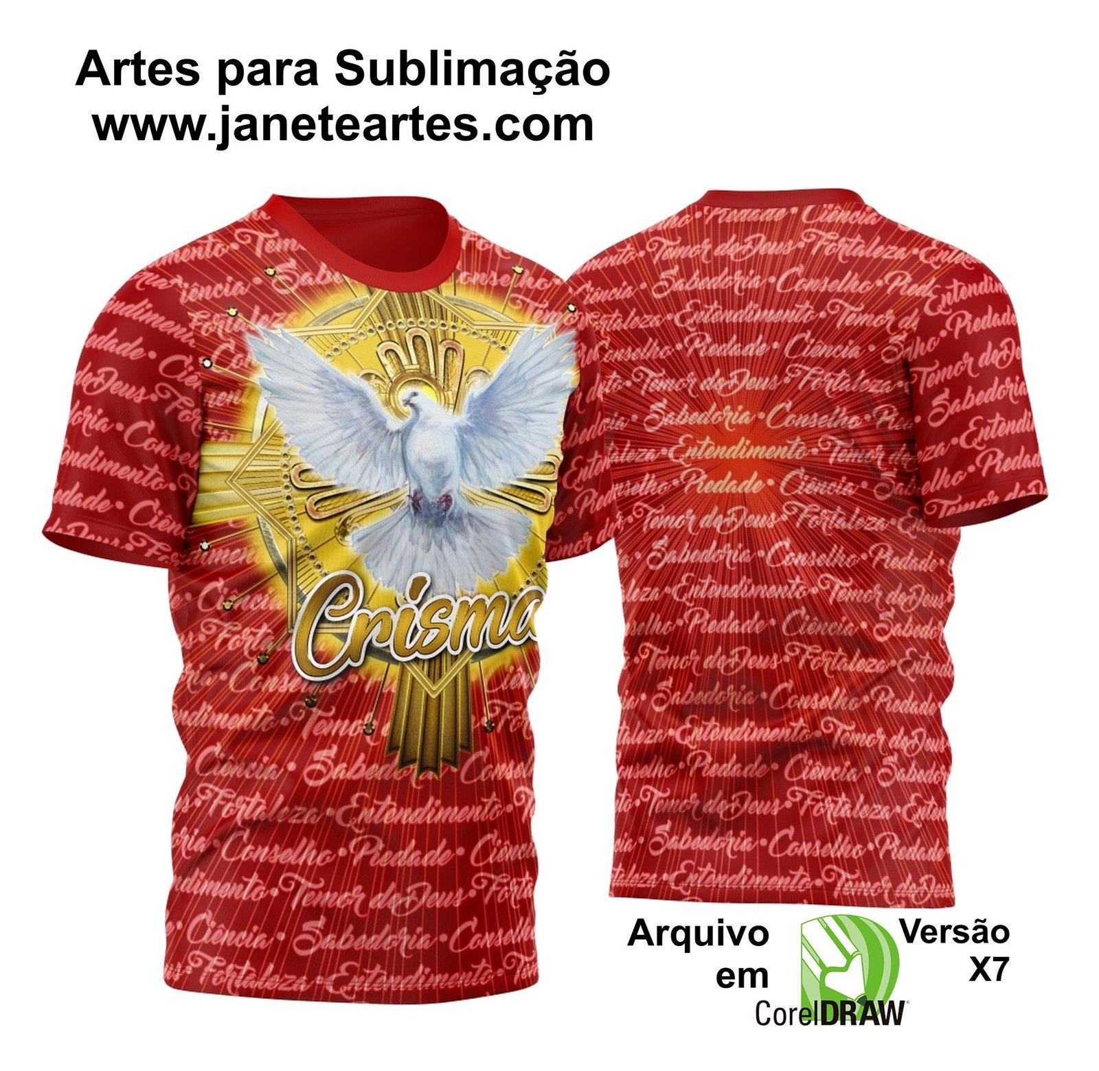 Arte Vetor Camisa Igreja Igreja Católica Crisma 2023 Modelo 14
