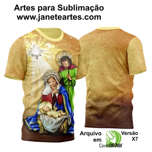 Arte Vetor Camisa Natal Sagrada Família 2023 Modelo 01 Arte Vetor Camisa Natal Sagrada Família 2023 Modelo 01