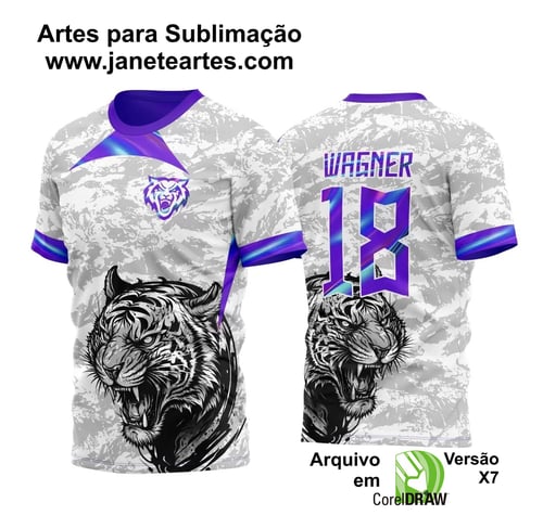 Arte Vetor Camisa Para InterClasse Tigre Branca e Olografica 2025 M2 Arte Vetor Camisa Para InterClasse Tigre Branca e Olografica 2025 M2