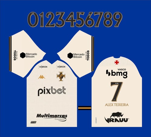 Arte Vetor Camisa Vasco da Gama Terceira III 2022-23 Arte Vetor Camisa Vasco da Gama Terceira III 2022-23