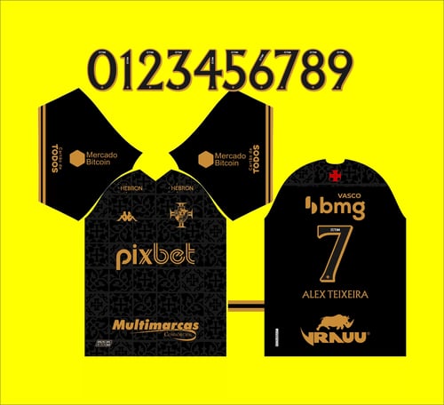Arte Vetor Camisa Vasco da Gama Terceira III 2022-23 Arte Vetor Camisa Vasco da Gama Terceira III 2022-23