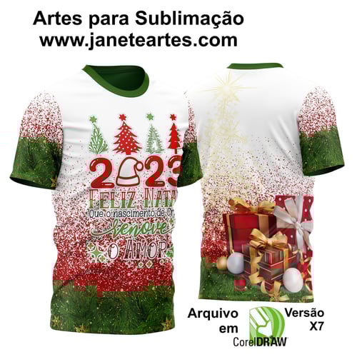 Estampa Camisa de Natal 2023 - Sublimação - Modelo 01 Estampa Camisa de Natal 2023 - Sublimação - Modelo 01