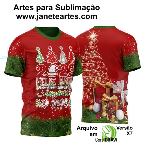 Estampa Camisa de Natal 2023 - Sublimação - Modelo 02 Estampa Camisa de Natal 2023 - Sublimação - Modelo 02