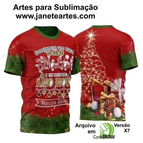 Estampa Camisa de Natal 2023 - Sublimação - Modelo 04 Estampa Camisa de Natal 2023 - Sublimação - Modelo 04