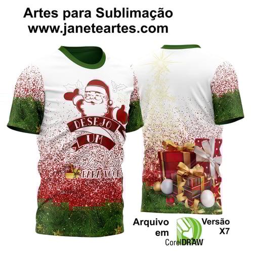 Estampa Camisa de Natal 2023 - Sublimação - Modelo 09 Estampa Camisa de Natal 2023 - Sublimação - Modelo 09