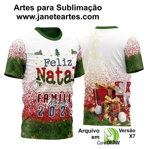 Estampa Camisa de Natal 2023 - Sublimação - Modelo 15 Estampa Camisa de Natal 2023 - Sublimação - Modelo 15