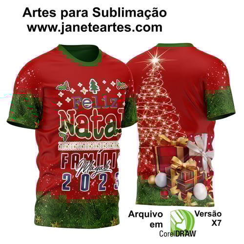 Estampa Camisa de Natal 2023 - Sublimação - Modelo 16 Estampa Camisa de Natal 2023 - Sublimação - Modelo 16