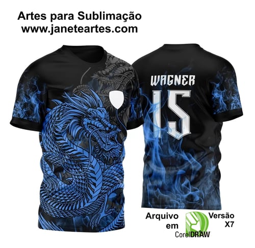 Arte Vetor Camisa InterClasse 2024 Dragão Azul Arte Vetor Camisa InterClasse 2024 Dragão Azul