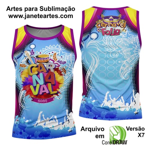 Arte Vetor Camisa Abadá - Carnaval  para Sublimação 2024 - Modelo 01 Arte Vetor Camisa Abadá - Carnaval  para Sublimação 2024 - Modelo 01