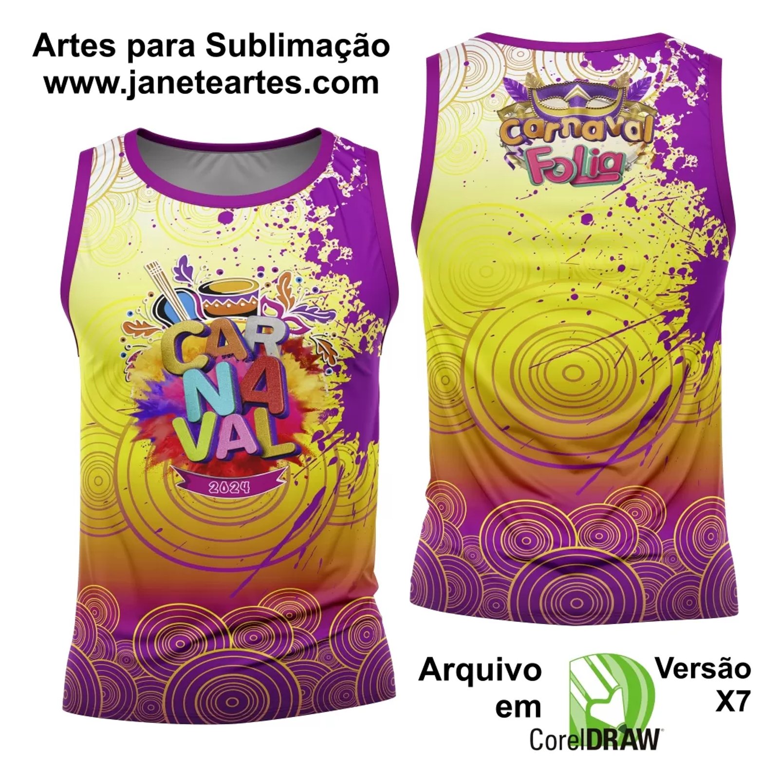Arte Camisa Bloco Abadá Sublimação Carnaval 2025 - Modelo 01